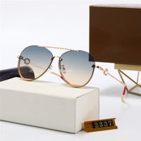Wholesale 2021 Luxury top quality brand Round pink Designer Sunglasses for Women Metal Sun glasses man UV400 gradient designers Eyewear Female