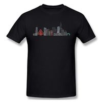Wholesale Men s T Shirts Man San Francisco Skyline Throw Cityscape Skyline Year Netherlands Skyline Cat Fitness Graphic Funny Shirt