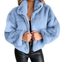 Wholesale Women s Jackets Women s Jacket Fashion Woman Coat Zip Pocket Casual Warm Fleece Basic Super Outwear