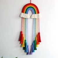 Wholesale Home Decor Big Size Cute Colorful Rainbow Storage Hanging Wall Headwear Hairpin Storage Organizing Strip Cloud Hair Clip Hairband Organiz