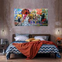 Wholesale Graffiti Huge Oil Painting On Canvas Home Decor Handpainted HD Print Wall Art Pictures Customization is acceptable