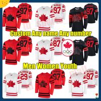 Wholesale 97 Connor McDavid Team Canada Hockey Jersey Sidney Crosby Alex Pietrangelo Nathan MacKinnon John Tavares Mitch Marner Patrice Bergeron Mark Stone