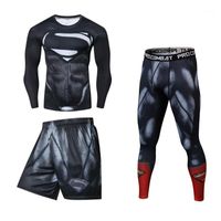 Wholesale Mannen Sport Kickboksen Set Compressie T shirt Boksen Bjj Muay Thai Shorts Fitness Rashguard Mma Training G Suits Men s Tracksuits