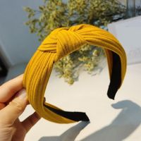 Wholesale rWvT yiwu south korean accessories grottoes south korean solid color hair wide edge cloth hairband women s hand cross eadbands knot hook