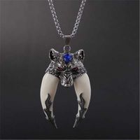 Wholesale Fashion Personality Domineering Wolf Tooth Necklace Men s Resin Pendant Women s Pendant Simple Clothing Accessories