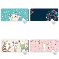 Wholesale Mouse Pads Wrist Rests Cartoon Locking Edge Pad Large Computer Gaming Mousepad Cute Girl Cat Natural Rubber Table Desk Mat Keyboard