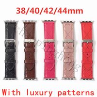 Wholesale Watch Guard Straps With Embossed Pattern For Apple Watch Bands series mm mm mm mm Iwatch Band leather men women Replacement Luxury Designer Case