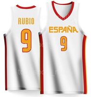 Wholesale World Cup Basketball Spain Jersey Team Espana Marc Gasol Ricky Rubio Juancho Hernangomez Willy Geuer Rudy Fernandez Ribas