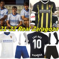 Wholesale 2021 Real Zaragoza soccer jerseys FRAN GAMEZ ZAPATER VAZQUEZ POMBO SHINJI KAGAWA Football shirts JAVI ROS L SUAREZ camiseta de fútbol Kits sock Full sets