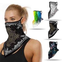 Wholesale Outlet Unisex Neck Cover Head Scarf Butterfly Floral Print Half Face Mask Sun Protection Ear Hanger Cycling Breathable Triangle Bandana