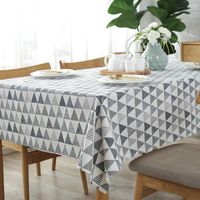 Wholesale Table Cloth Triangle Printed Country Style Plaid Print Rectangle Cover Tablecloth Home Textile Kitchen Decoration