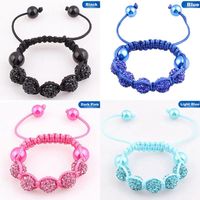 Wholesale Charm Bracelets BXW Baby Kids Bracelet Pave Crystal Disco Ball Candy Beads Friendship Children Nice Gift For