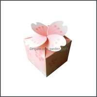 Wholesale Gift Event Festive Party Supplies Home Gardengift Wrap Flower Cherry Blossoms Wedding Boxes Chocolate Packaging Box Drop Delivery