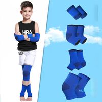 Wholesale Children s Wrist Elbow Knee Ankle Support Set Boys Girls Kids Sports Support Sleeves Thin Anti sprain for Cycling Bike Basketball Football