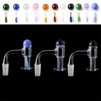 Wholesale Smoking Fully Welded Terp Slurper Quartz Banger with Glass Base Ball Set mm mm mm Seamless Beveled Edge Nails For Water Bongs Dab Rigs