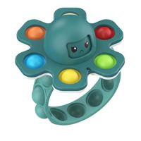 Wholesale FREE By Sea Black Changing Toy Octopus Face Changing Bubble Music Finger Spinner Decompression Toys YT199505