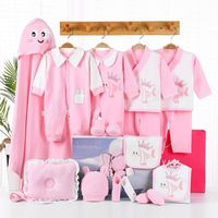 Wholesale Clothing Sets Set Born Baby Boy Girl Set Cute Pattern Infant Clothes Suit Romper Hat Accessories Shower Gift
