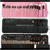 Wholesale Tools Aessories Health Beauty Drop Delivery Makeup Sets Pink Black Professional Wood Hand Face Foundation Eyeshadow Brush Cosmet
