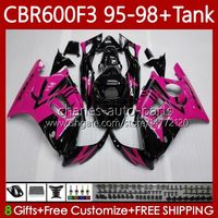 Wholesale Fairings Tank For HONDA CBR Rose black F3 CBR600 F3 FS CC Body No CBR600F3 CC FS CBR600 F3 CBR600FS Bodywork Kit