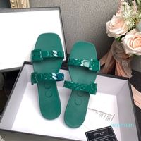 Wholesale 2021 women s sandals brand name handbag designer slide custom design jelly color luxury fashion flat heel high slipper student s same series