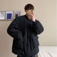 Wholesale Winter Jacket Men Fashion Loose Casual Cotton Padded Thick Man Women Korean Trend Warm Coat Outerwear