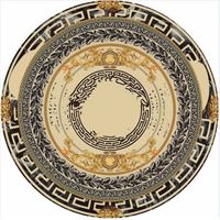 Wholesale European royal style Bedroom Carpets Colorful classic Round Area Rug for Living Room circular Rug Luxury Watercolor Art Play Mat