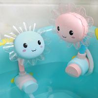 Wholesale Baby Sunflower Bathtub Showers Bathing spouts Suckers Folding Spray Faucet Play Bathroom Sun Flower COLOR BABY Water Toys Y2