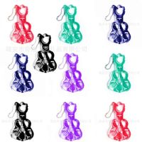 Wholesale Keychain Finger Bubble Fidget Toy Guitar Sensory Silicone Board Game Tie Dyed Color Key Ring Novelty Simple Toys Kids Adult Bag Pendant G53KS1G