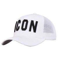 Wholesale Dsqicond2 Summer Mesh Cap Embroidery Icon Letters Cotton Baseball Caps High Quality Men Women Trucker White Dad Hat