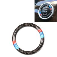 Wholesale Car Carbon Fiber Hard Panel Engine Start Key Push Button Ring Trim Decorative Sticker for BMW E90 E92 E93