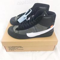 Wholesale 1 Off Mid Men Women Running Shoes boots Sneakes Low X Black White Serena Williams All Hallows Eve Arrival Skateboard Zapatos Blazer SZ01