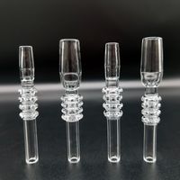 Wholesale 10mm mm mm Quartz Tip Smoking Accessories For Nectar Collector Kit Dab Straw Tube Drip Tips Glass Water Bongs Partner VS Ceramic nail