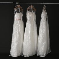 Wholesale Wedding Dress Transparent Cover Storage Display Bags Dustproof Waterproof Moisture proof Large Bridal Gown Garment CM Clothing