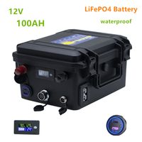 Wholesale 12V ah lifepo4 battery waterproof lithium ion for inverter boat motor