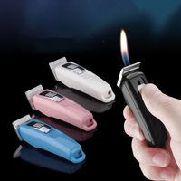 Wholesale Creative hair clipper lighter metal inflatable gas lighters novelty lighters smoking accessories gadgets for men