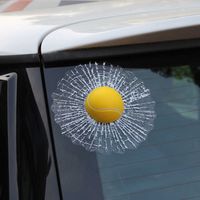Wholesale 3D Car Stickers Funny Auto Styling Ball Hits Body Window Sticker Baseball Tennis Football Accessorie