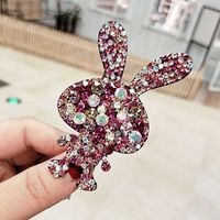 Wholesale Head rope leather case color drill rabbit ear hair circle Korean version Czech side clip fresh out side clip