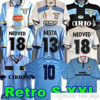 Wholesale lazio Retro soccer jerseys NEDVED SIMEONE SALAS GASCOIGNE home away football Shirt Uniform VERON CRESPO NESTA