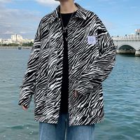 Wholesale Men s Jackets Spring And Autumn Loose Casual Striped Outer Jacket S XL Fashion Tops Campus Youth Clothing Men