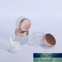 Wholesale Bottle pc Empty Jars Clear Cosmetic Container g Rose Gold Lid GlassCream Frosted Jar