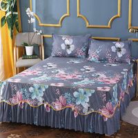 Wholesale Sheets Sets Fitted Bed Sheet Cotton And Cases Dustproof Antiskid Spreads Home Cute For Queen King SIze