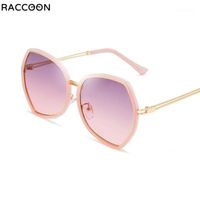 Wholesale Sunglasses Eyewear Frame Glasses Women Oculos Gradient Mirror Female Oversized Alloy Fashion Resin Butterfly M Irregular Big Sun