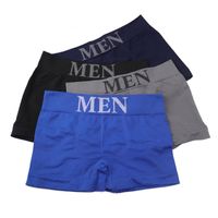 Wholesale Underpants Male Panties Men s Underwear Boxers Breathable Man Boxer Solid Comfortable Brand Shorts Black Blue Mens