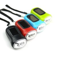 Wholesale Flashlights Torches LED Ultra Bright Torch Mini Emergency Hand Crank Dynamo Solar Outdoor Camping Supplies Practical