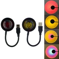 Wholesale Interior External Lights Sunset Projection Aesthetic Lamp USB Pography Background For Home Living Room Bedroom Decoration Car Interior
