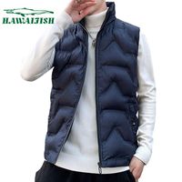 Wholesale Men s Vests Hawaifish Brand Waistcoat Loose Winter Handsome Thickened Outerwear Male High Quality Fashion Coletes Masculino