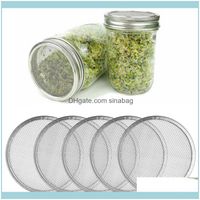 Wholesale Planters Supplies Patio Lawn Garden Home Gardenplanters Pots Seed Sprouter Kit Sprouting Mason Jars With Stainless Steel Strainer Lids