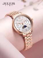Wholesale Sapphire Glass Stainless Steel Moon Sun Women s Watch Japan Mov t Hours Fashion Elegant Clock Bracelet Girl s Gift Julius Box Wristwatches