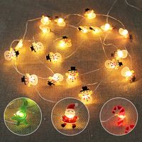 Wholesale 2M Santa Claus Christmas Tree LED String Lights Garland Snowflakes Christmas Decoration for Home Fairy Light New Year Xmas Decor