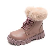 Wholesale Boots Girls Wool Snow Boys Childrens Baby Shoes Children Plus Fleece Short Warm Cotton Microfiber